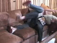 Jamie Knight and playful Youngsters get playful on Lads' web cam